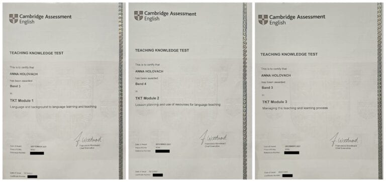 Сертифікати Cambridge TKT, модулі 1–3